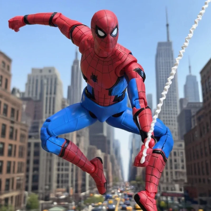 شخصية مارفل سبايدر مان بمقياس 1/12 بدلة ستارك أنيمي مجموعة تمثال نموذج لعبة تمثال لعيد الميلاد وهدية عيد الميلاد