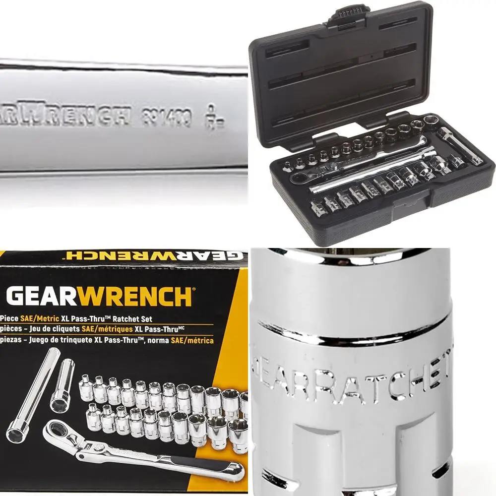 

27 Pc. 1/4" Drive 6 Pt. Pass-Thru Mechanics Tool Set, Standard SAE/Metric - 891427