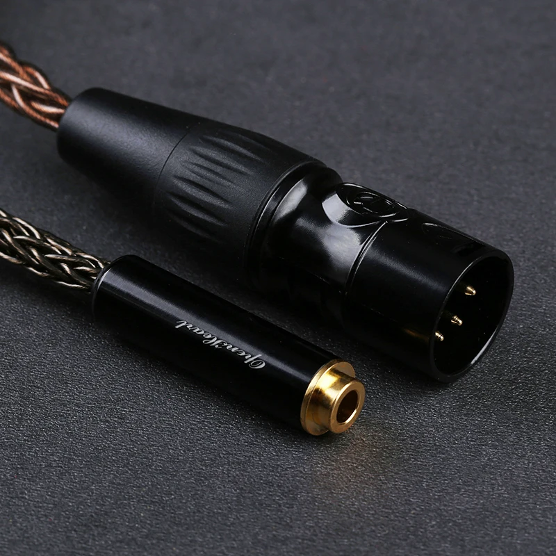 OPENHEART 4 Pin XLR to 4.4mm Female 5 Pole Balanced  8 Core OCC 16 Core OFC Audio Headphone Adapter Cable Female to Male