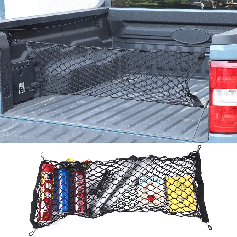 

For 2022 Ford Maverick Black Car Trunk Double-layer Vertical Gear Net Pocket Storage Bag Car Modification Accessories