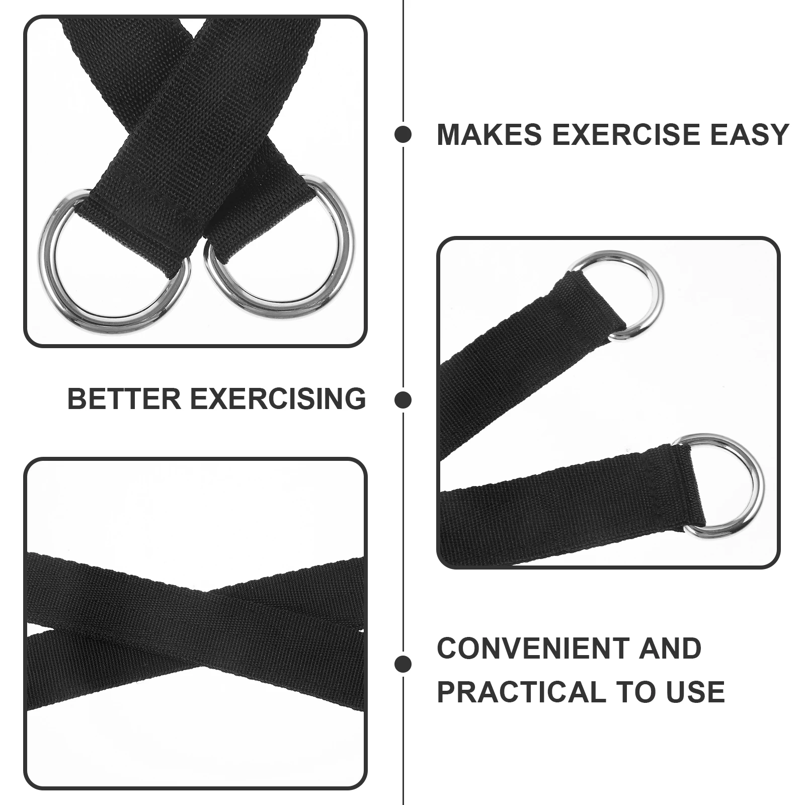 

6pcs Fitness Hanging Straps Pull-Up Sling Strength Training Tool Lightweight Portable Gym Accessories For Bodybuilding Muscle
