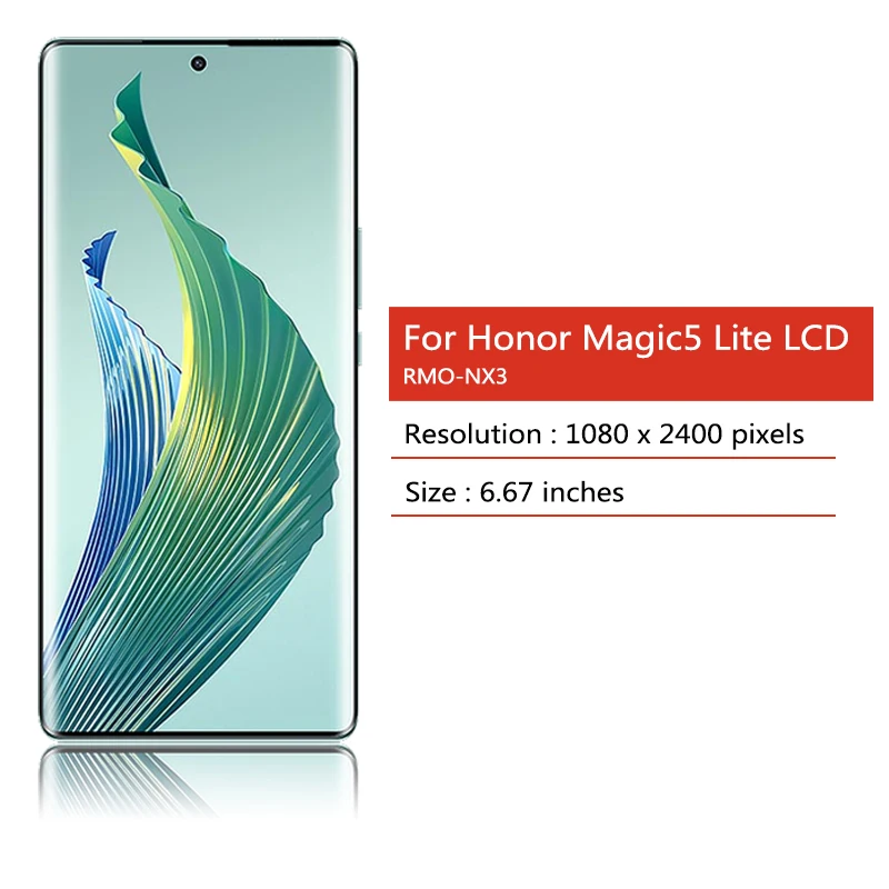 Nowy dla Honor Magic5 Lite RMO-NX3 LCD zamiennik dla HUAWEI Honor Magic 5 Lite ekran dotykowy Digitizer