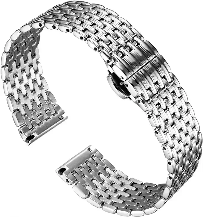 

Ремешок для часов из твердой нержавеющей стали 12-22 мм для Tissot for Longines for DW, классический женский и мужской браслет с пряжкой-бабочкой