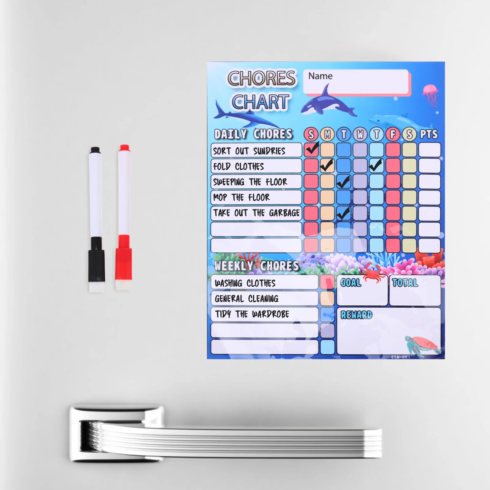 Household Chores Fridge Magnet Calendar Reward Chart Convenient Behavior Kids Supply The Pet Child