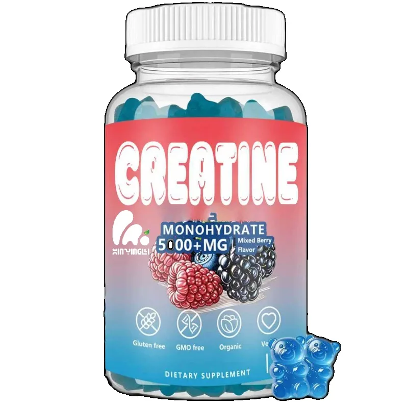 Chewing on creatine gummies as an energy supplement