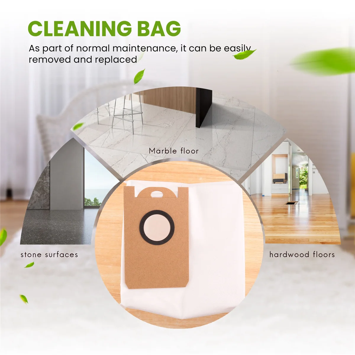 A02V-6Pcs مجموعة أكياس الغبار ل Neabot Q11 روبوت المنزلية استبدال استبدال مكنسة كهربائية مكنسة أكياس الغبار تنظيف حقيبة