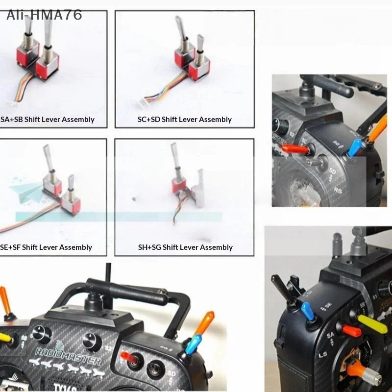 

HMA76-1Pcs RC Drone Aircraft Parts TX16S Remote Control Switch SASB SCSD SESF SHSG Side Grip Accessories