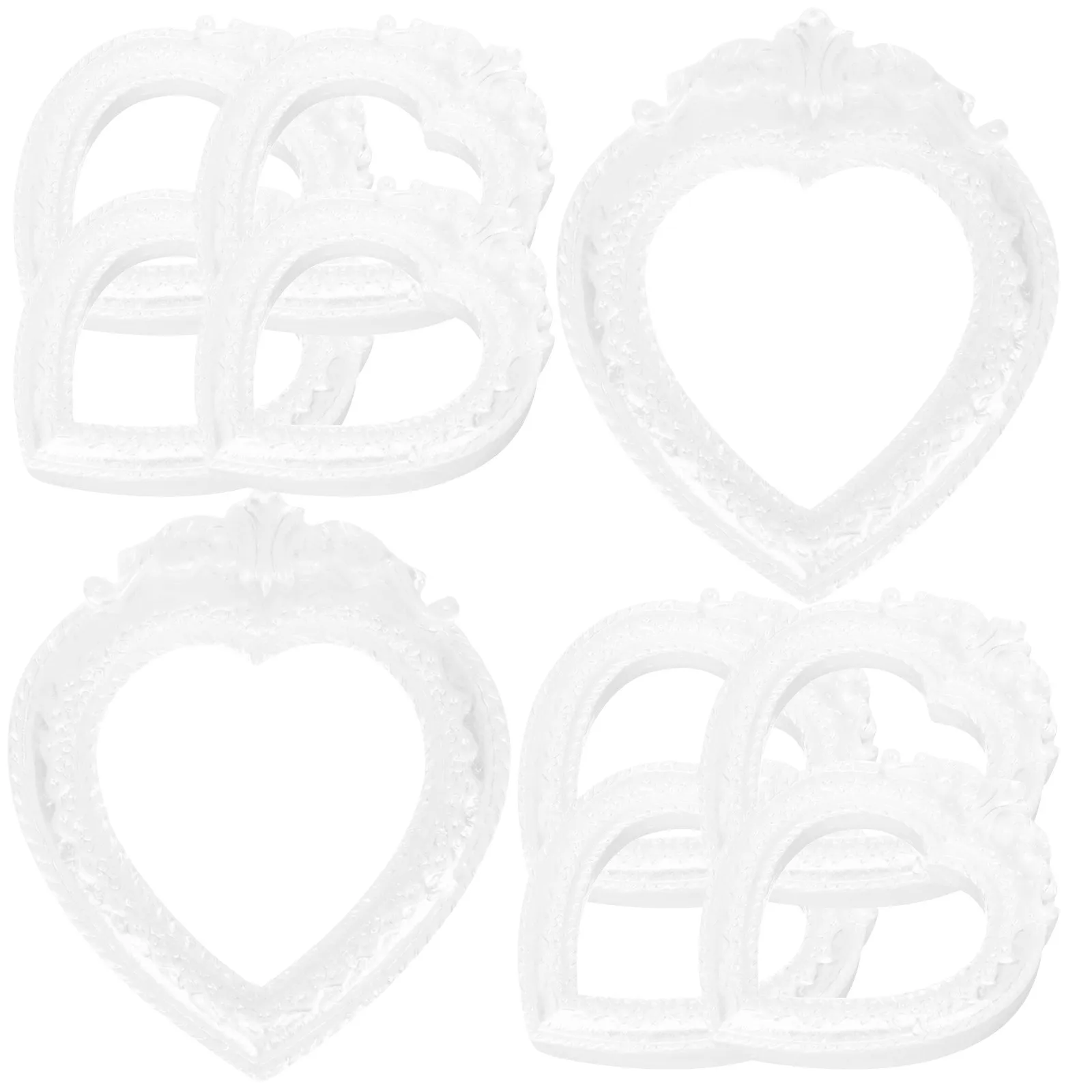 

20Pcs Small Heart Resin Photo Frame Miniature Retro Decor Frame DIY Craft Making Material Jewelry Display Props Phone Case