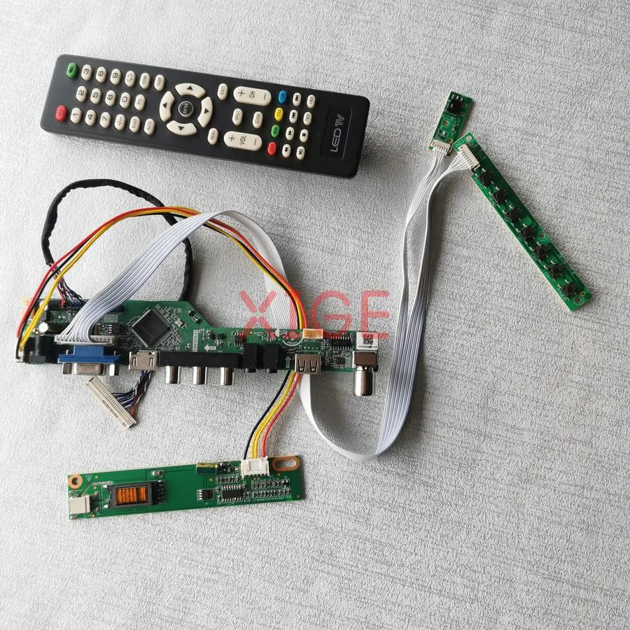 لوحة تحكم محرك الشاشة تناسب QD15XL06 QD15XL09 QD15XL01 QD15XL04 1024*768 USB + AV + VGA + HDMI 30Pin LVDS 1024x768 1CCFL Kit DIY