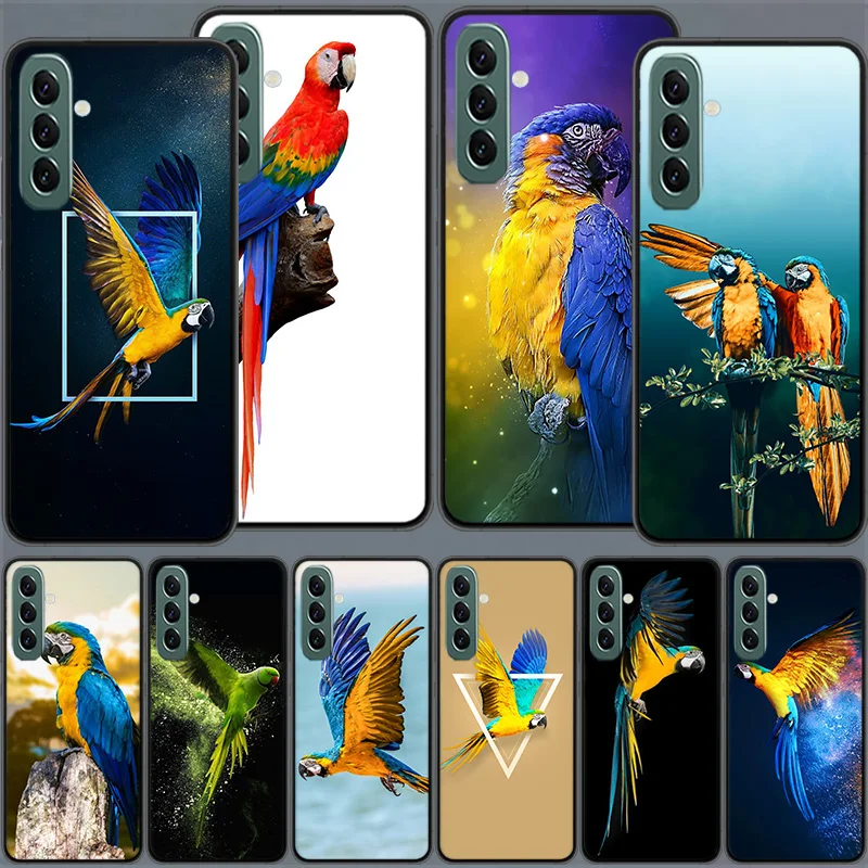 Parrot Bird Phone Case For Samsung Galaxy M52 M51 M32 M31 M30S M21 M12 M11 A70 A50 A40 A30 A20 A10 A9 A8 A7 A6 Plus A90 A80 Cove