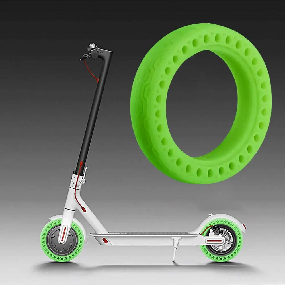 Electric Scooter Tire Non Inflatable Luminous Tire Shock Absorbing 8 5 Inches Fluorescent Tire For M365 Electric Scooter