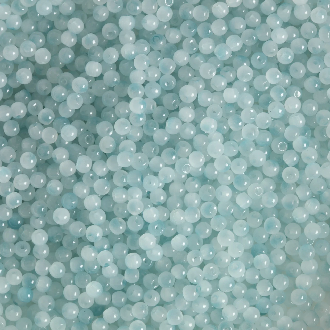 200-1600pcs 4mm Mint Blue Round Glass Beads, Straight Hole Loose Spacer Beads for DIY Handmade Bracelet Jewelry Accessories