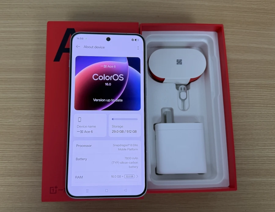 Unlocked Oneplus Ace 6 5G Smart Phone 6.83‘’ AMOLED Screen 7800mAh Battery 120W Super Charge 50MP Main Camera NFC Google Play
