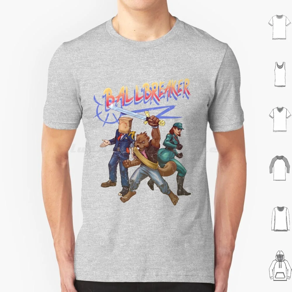 Ballbreaker Group-Vintage T Shirt 6xl Cotton Cool Tee The Bear Video Game Tv Show Fx Fighting Game Logo Character Art Video