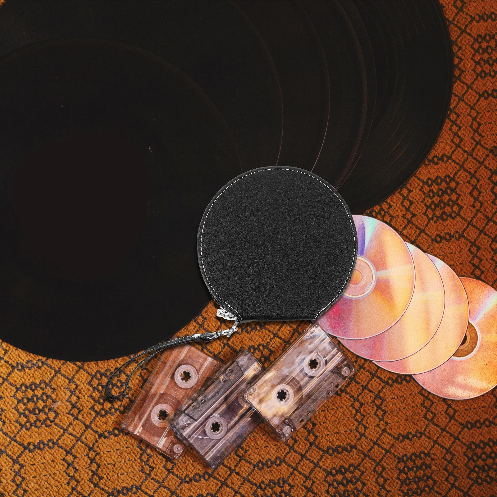 

Car Cd Case Round Portable Cd Wallet Organizer Large Capacity Disc Storage Pouch Case For Car Dvd Holder