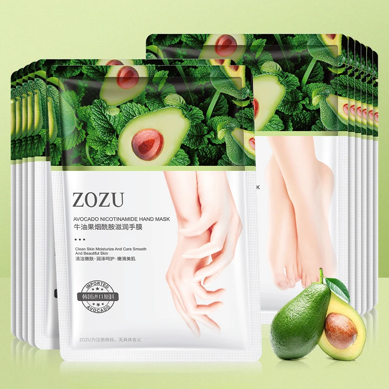 

10 Pairs Avocado Foot Mask Moisturizing Hand Mask skincare Nourishing Repairing Exfoliating Hands and Feet Skin Care Products