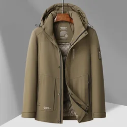 YEAE-Doudoune Chaude à Capuche pour Homme, Manteau d'Extérieur Décontracté, Vêtements d'Hiver, Nouveauté 2022