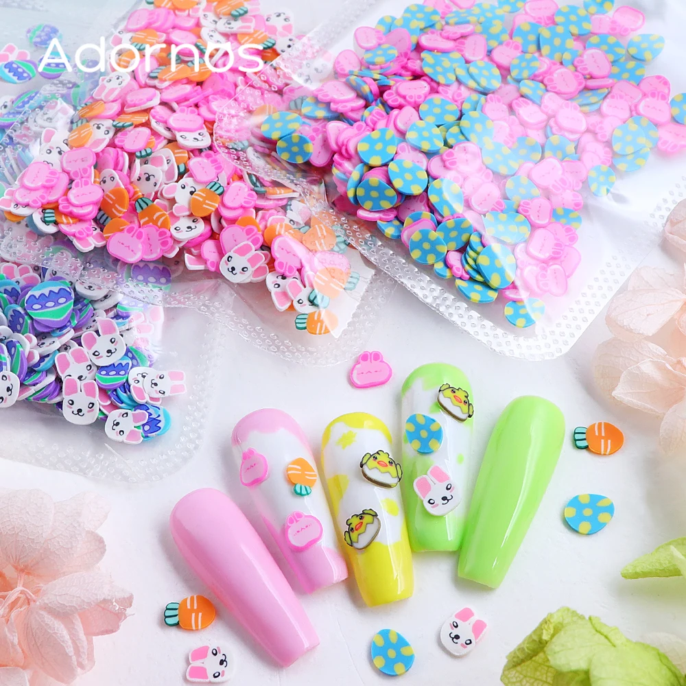 10 g Easter Day Slices Polymer Clay Sprinkles Epoxy Resin Filling Colorful Egg Rabbit Carrot Shape DIY Crafts Making Accessories