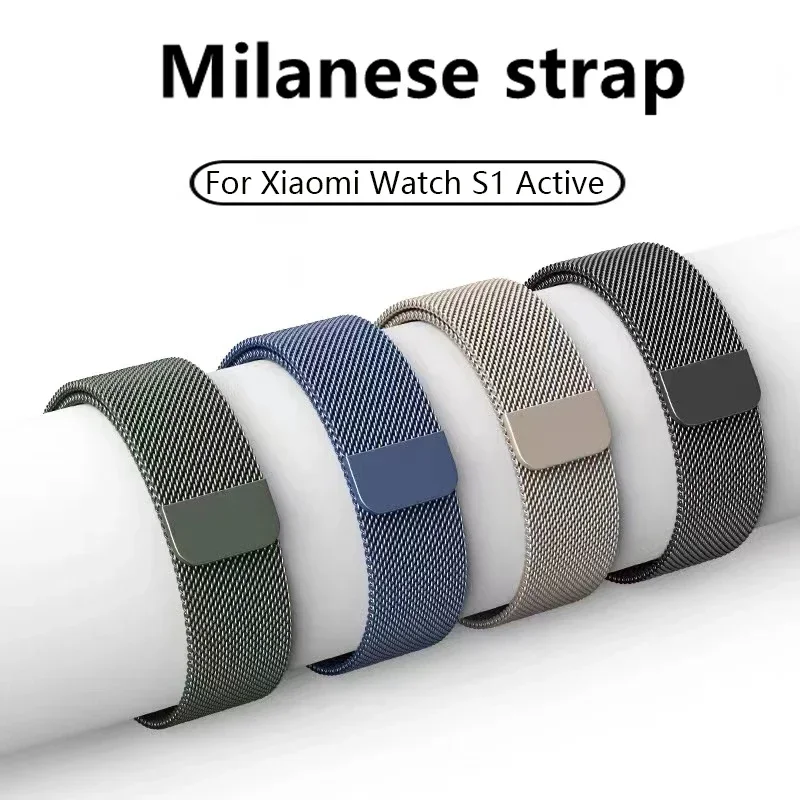 Magnetic loop bracelet For Xiaomi Watch S1 Active Smartwatch Strap Metal Wristband For Xiaomi Mi watch Sport Color 2 Watch Band