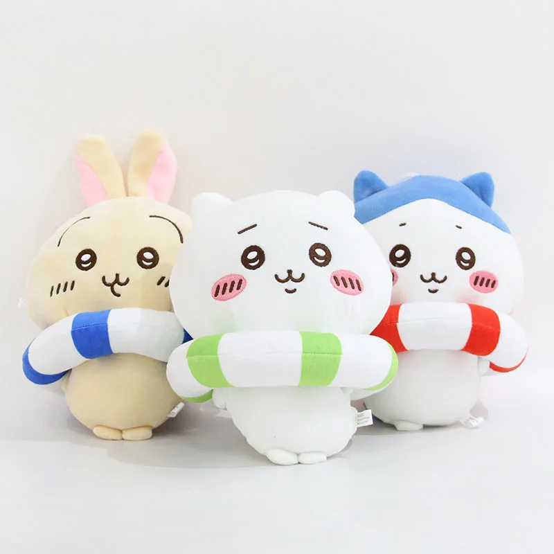 

21cm Swimming Ring Series Anime Surrounding Hachiwares ちいかわ ハチワレPlush Doll Cartoon Usagis Kawaii Packaging Decoration Gift