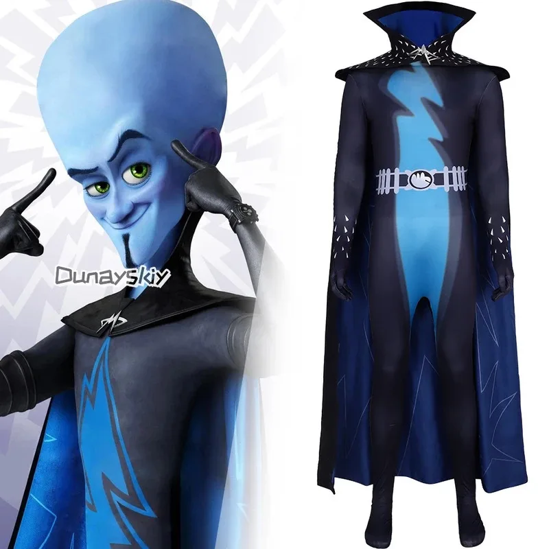 COSda @ аниме Megamind косплей костюм унисекс наряд комбинезоны плащ униформа костюм Хэллоуин вечерние одежда для ролевых игрCOSda @