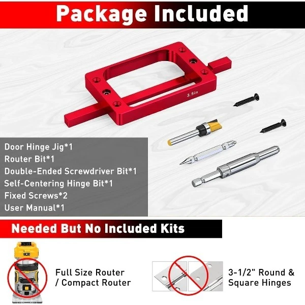 Aluminum Alloy Door Hinge Installation Kit Fixed Size 3-1/2 Inch Door Hinge Clamp for Door Mounting Work