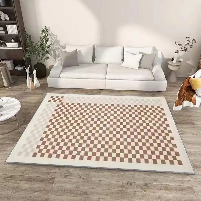 

Medieval checkerboard carpet living room coffee table blanket Nordic ins style home room