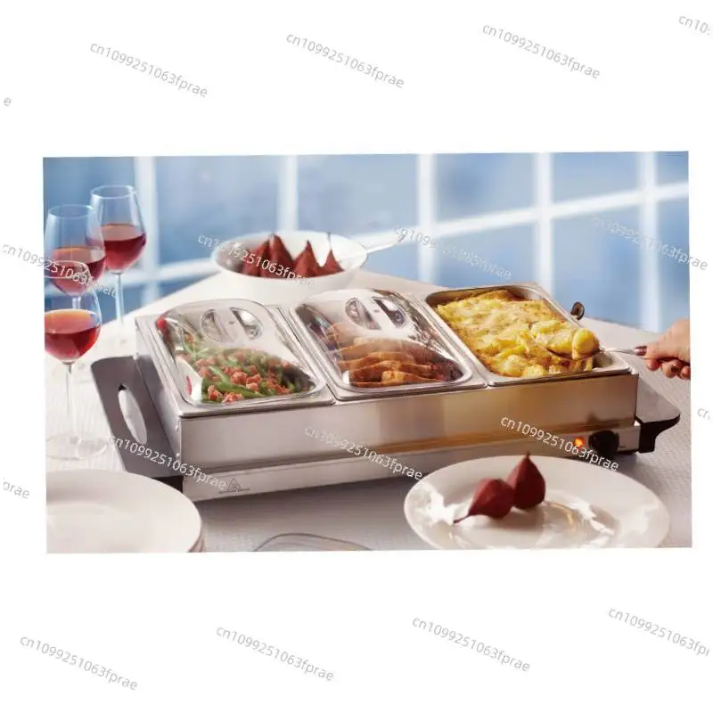 

3 x 2.5L stainless steel insulated trays
