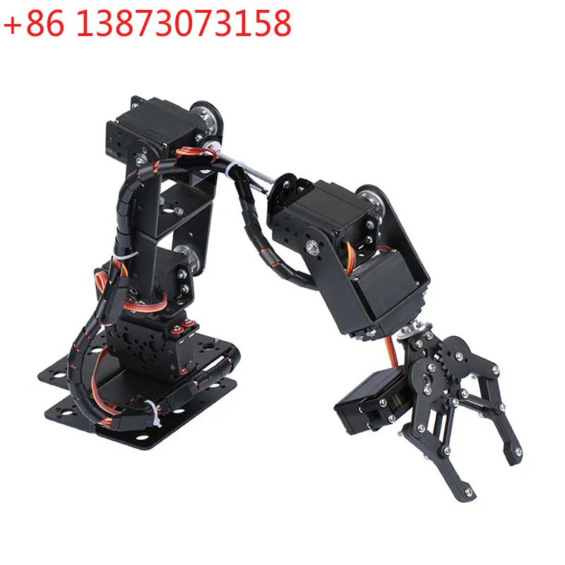 STEAM DIY 6 DOF Robot Metal Alloy Mechanical Arm Claw Kit MG996 for Arduino Robotics Kit Ps2 Wireless Control Programmable Toys