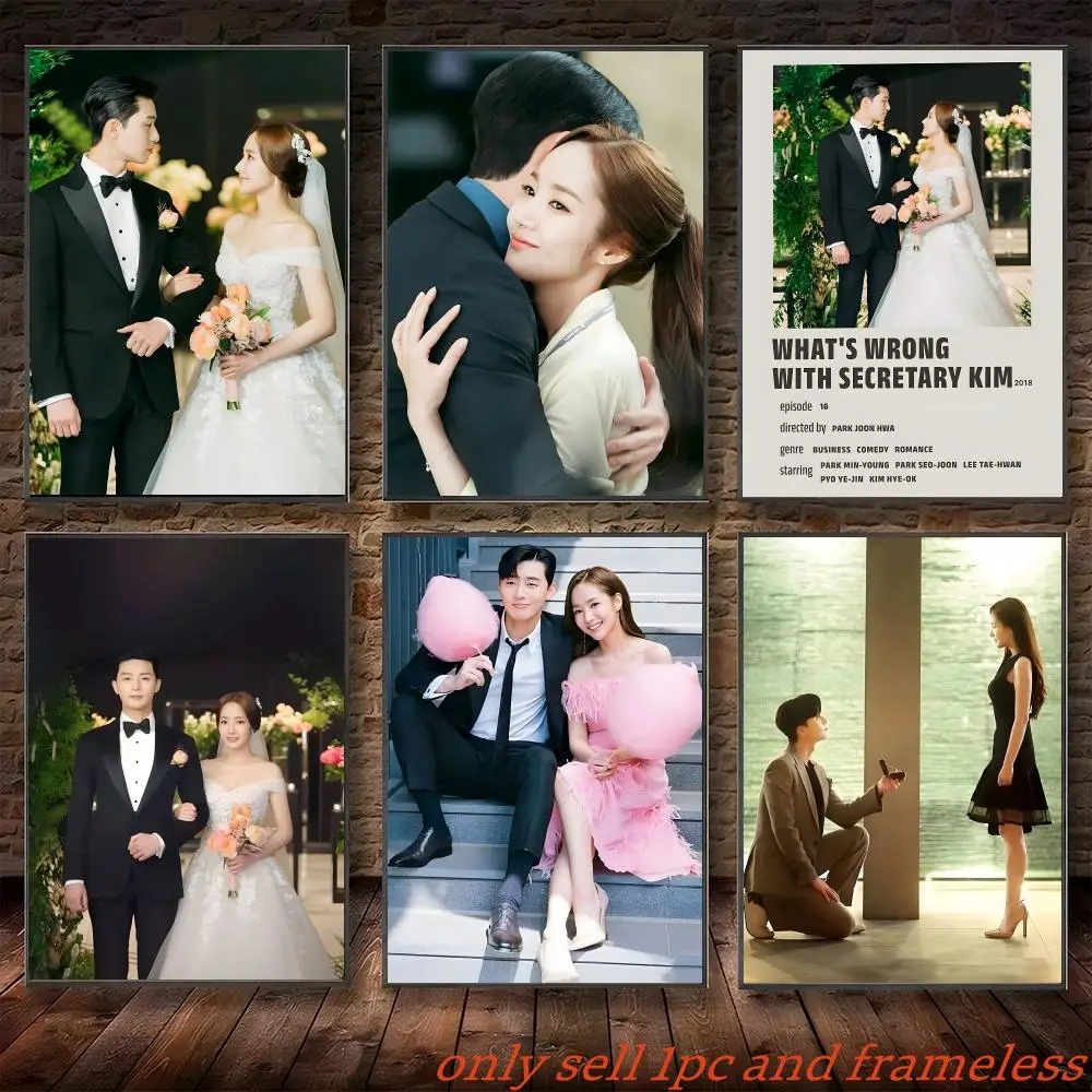 TV-Shows Whats Wrong with Secretary Kim Poster Self-adhesive Painting with prints Home bedroom living room decoration
