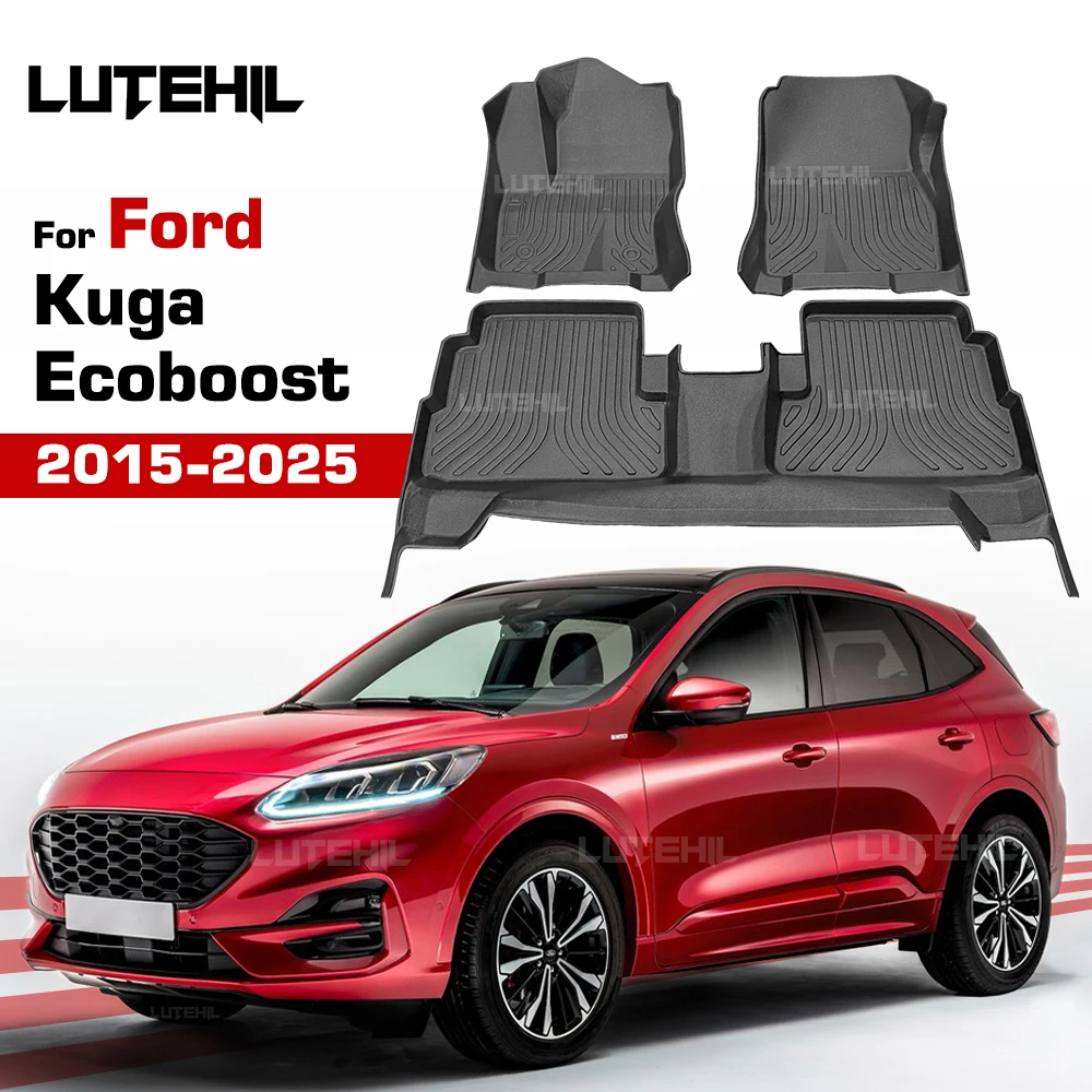 

Для Ford Kuga 2015-2025 2024 2023 2022 2021 2020 всепогодный напольный коврик из ТПЭ, коврик, автомобильная защита салона, аксессуары