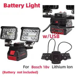 56w LED Working Light Spotlight Portable Lamp Lantern w/USB for Bosch 18v Lithium Battery Lamp Lantern（Not Including Battery）