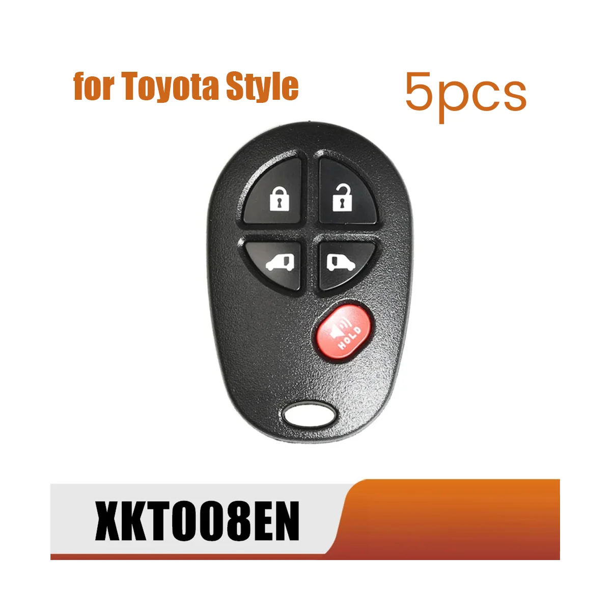 

Xhorse XKTO08EN Universal Wire Remote Key Fob 5 Button for Toyota Style for VVDI Key Tool 5Pcs/Lot