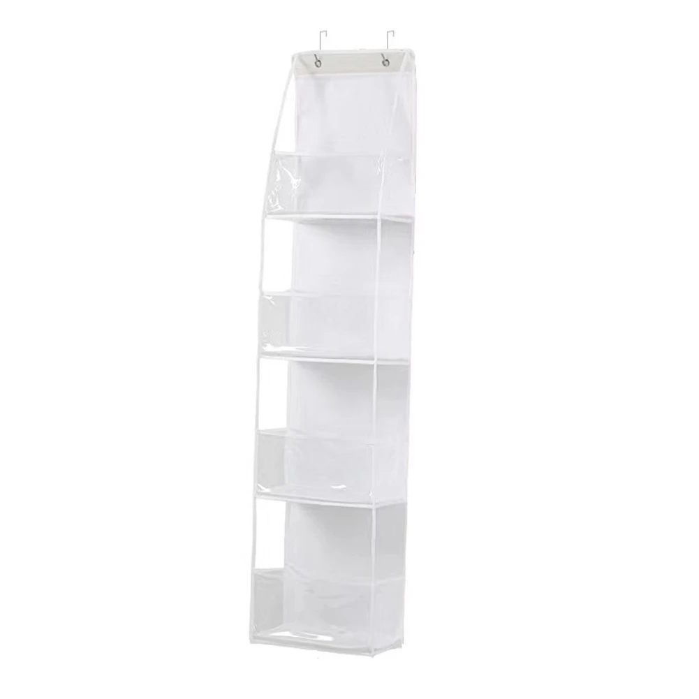 Multifunctional Hanging Bag Can Be Hung Behind the Door Multilayer Storage Sundries Sorting Storage Hanging Bag White