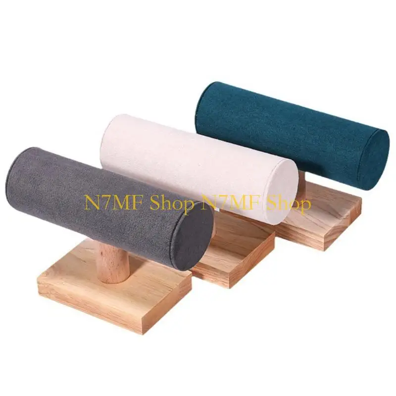

N7MF Wristchain Display Stand Bangles Headband Necklace Storage Rack Retail Jewelry Wooden Watches Holder