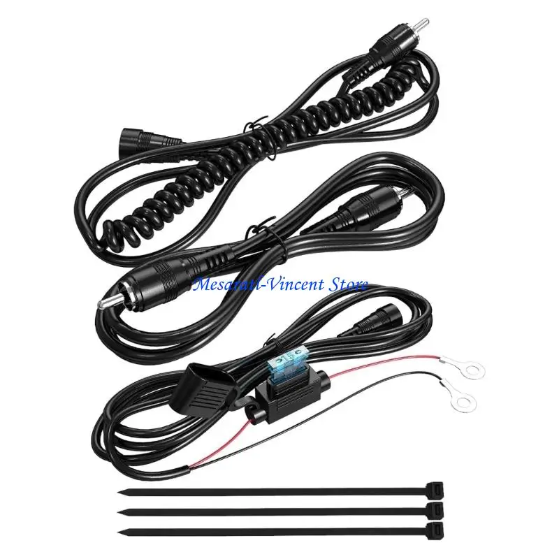 

A70F Heated Helmet Visors Cable With Builtin Fuses And Direct Battery Connection For Snowmobiles Helmet
