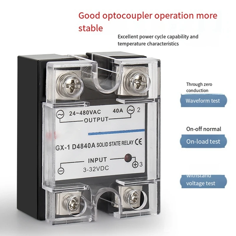 Retail Single Phase Solid State Relay Single Phase SSR DC Control AC Solid State Relay