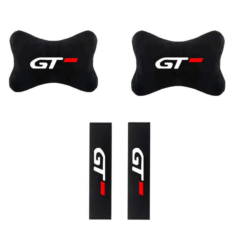 For GT 208 2008 308 3008 208 5008 306 RCZ 206 CC 407 207 Car Headrest Neck Pillow Seat Belt Shoulder Pad Auto Accessories