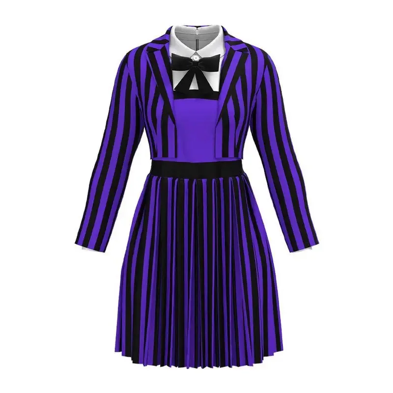 

Quaresados косплей Адамс школьная форма костюм волк девушка полосатая юбка стандартный женский традиционный костюм сценическое представление; 5