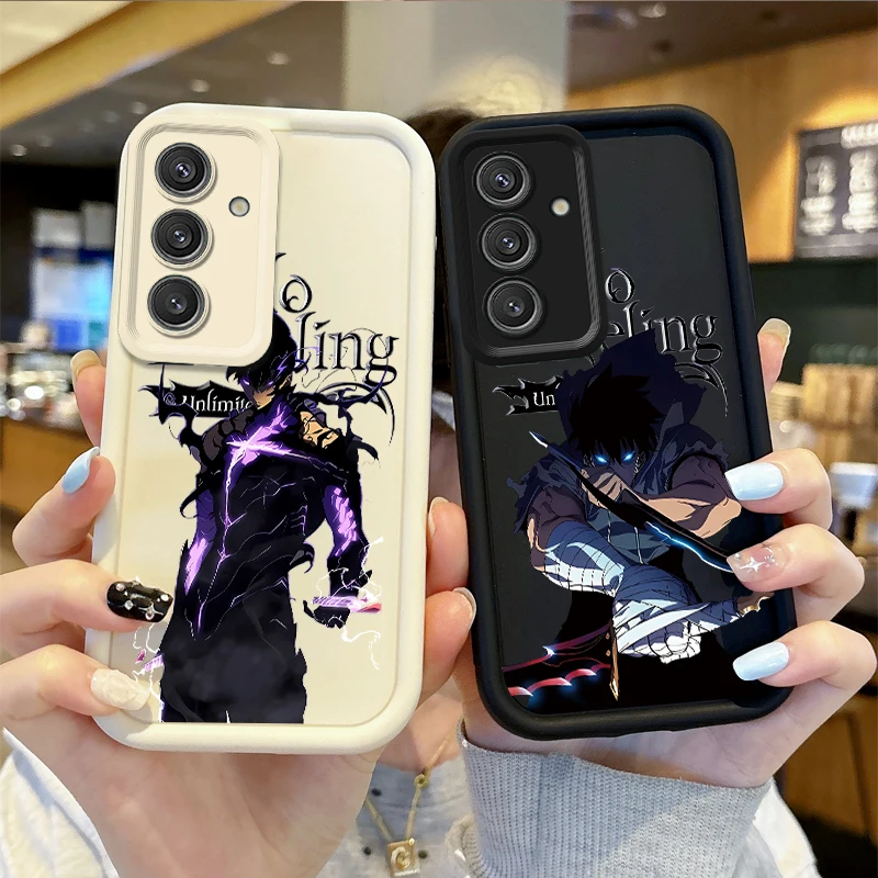 

S-Solo Levelings Anime Cool TPU Phone Case for Samsung Galaxy S24 S23 S22 S21 Ultra Plus S23 S21 S20 Silicone Shock Proof Cover
