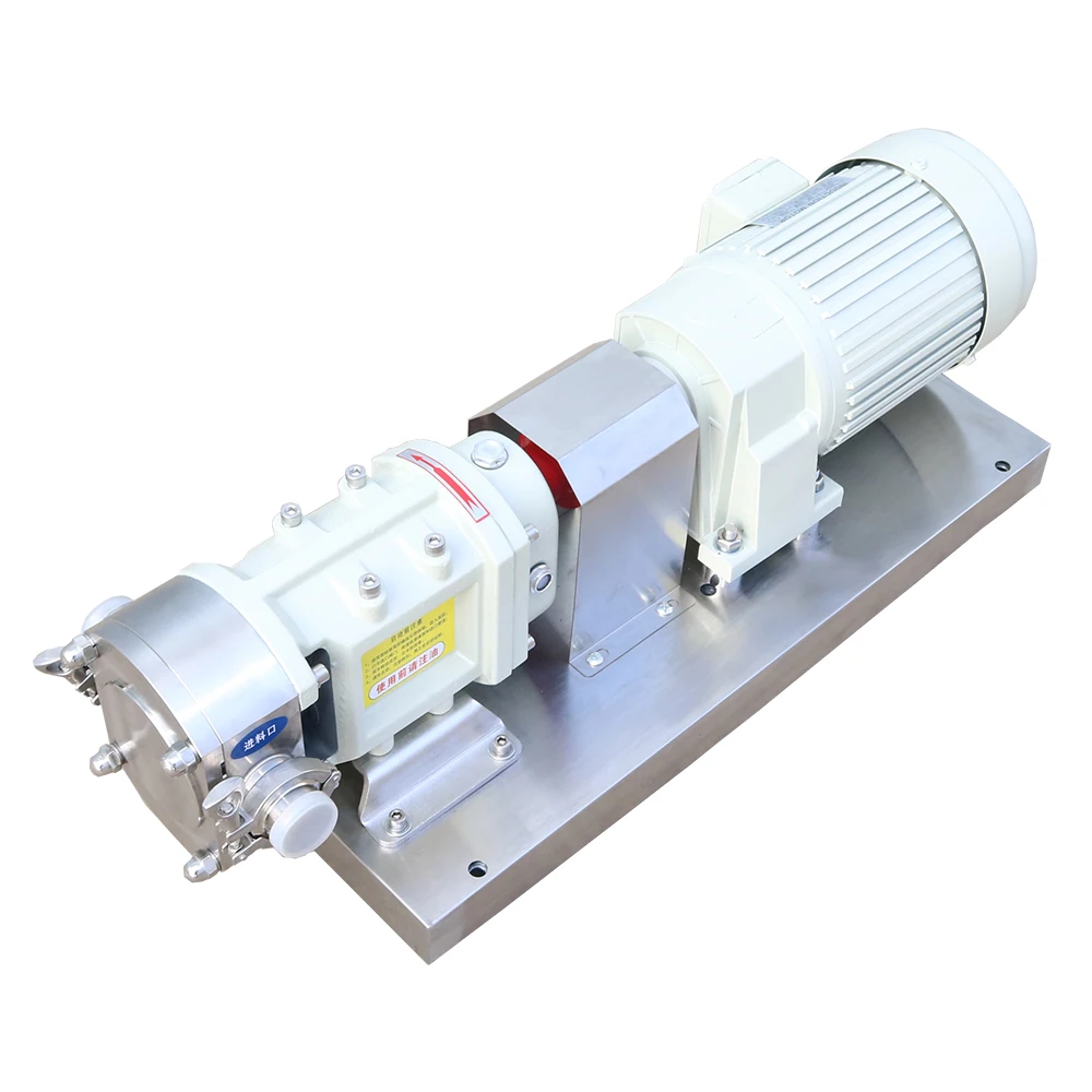 الفولاذ المقاوم للصدأ 2-3 الفص كام مضخة دوارة المحرك بالطاقة نقل والعتاد نوع مضخة للمياه الصالحة للأكل زيت عصير المربى صلصة