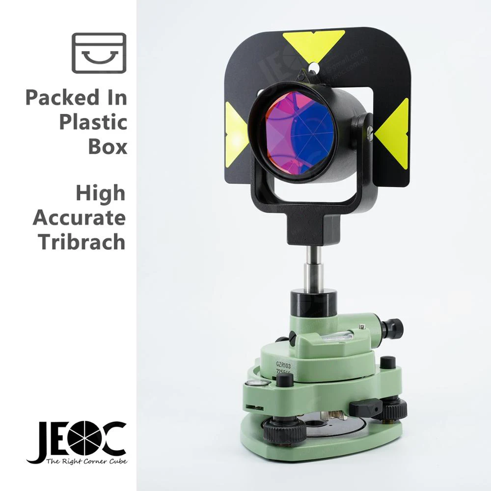 Prisma Preciso Jeoc Gpr121 e Conjunto Base Niveladora Gdf321+gzr103 Refletor Topográfico para Topografia do Sistema de Estação Total Leica