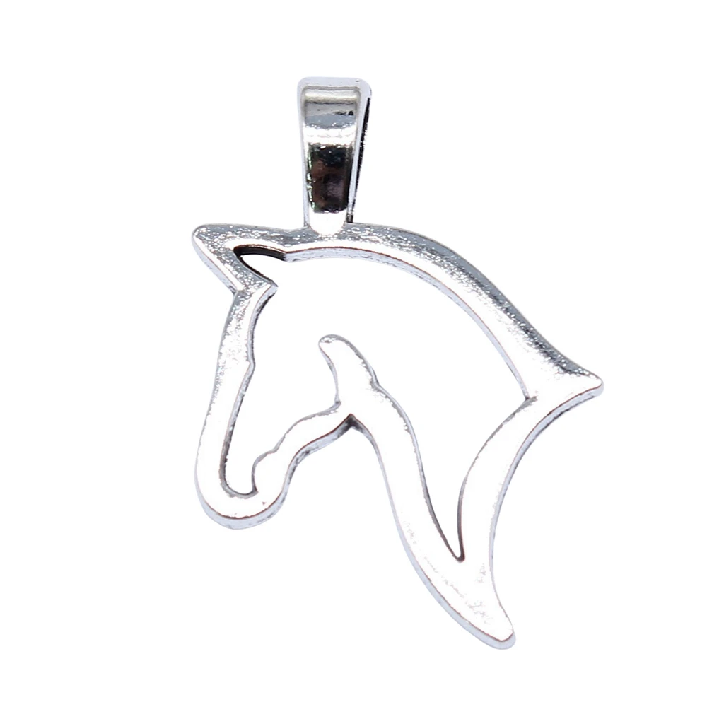 Women Accessories Hollow Horse Head Charms Jewelry Tools 28x20mm 10pcs