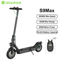 Isinwheel S9Max Electric Folding Scooter 500W 10.4Ah Battery Up to 30km/h Urban Commuting Sports Riding