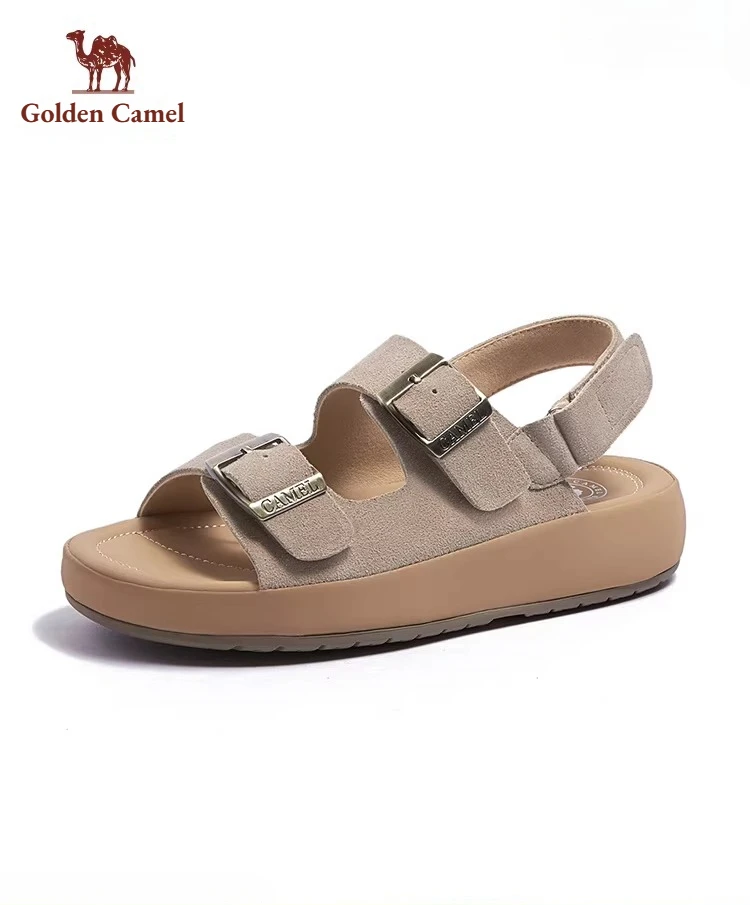 

Golden Camel Women Fashion Sandals 2026 Summer Beach Home Indoor Non-slip Casual Slippers Waterproof Outdoor Hiking Flat Sandals