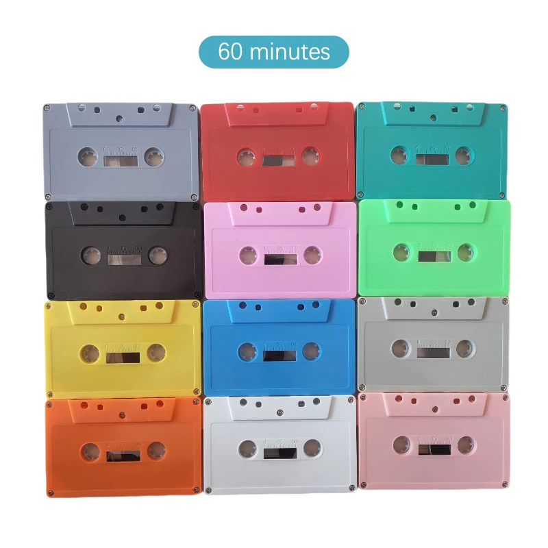 Innovative New Standard Cassette Color Blank Tape Player With 60 Minutes Magnetic Audio Tape For Speech Music Recording