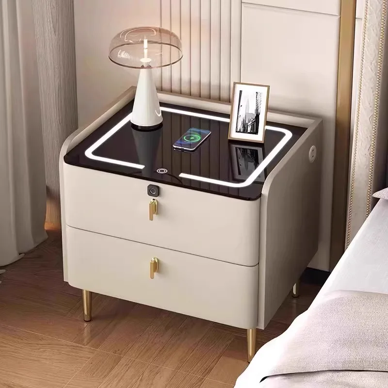 

*Nightstand Modern Nordic Bedroom Furniture Modern Hardwood Drawer Modern Smart