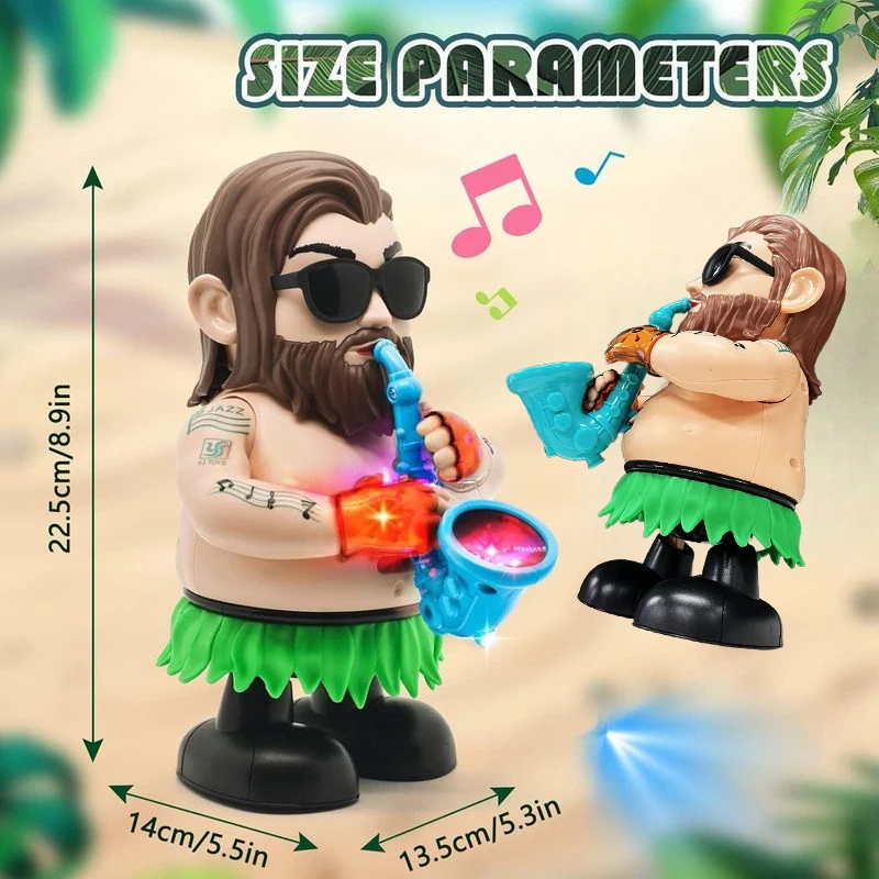 Jouet électrique de Saxophone oncle Cool pour bébés, son et lumière, cadeau de vacances, Instrument de musique oscillant, amusant pour jouer