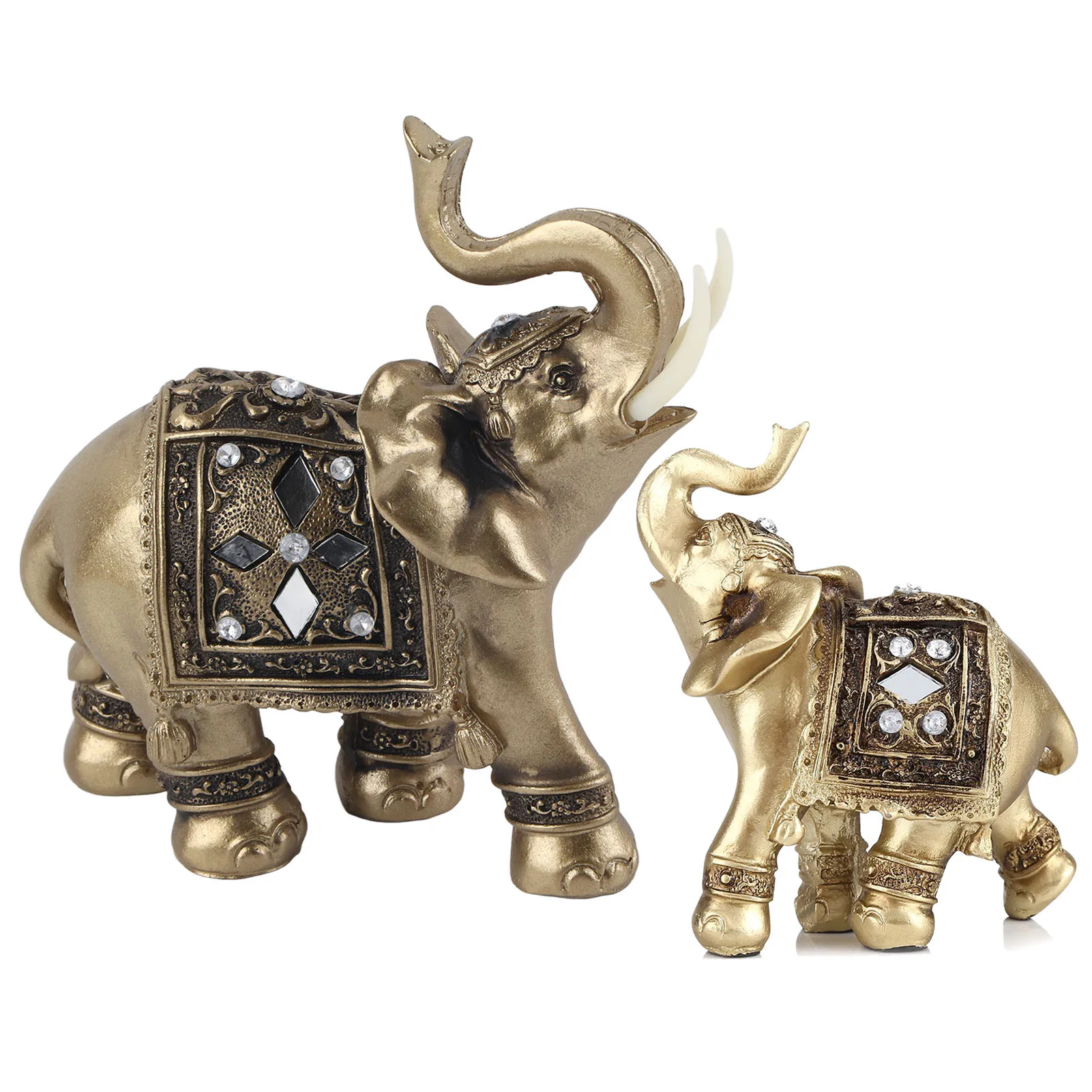 

Elephant Figurine Elephant Ornament Elephant Statue Gold Color Elegant Elephant Statue Ornament Figurine Home Decor Gift