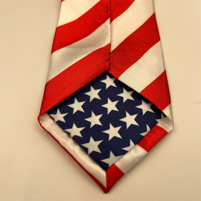 New American Flag Tie, Colored Weaving, Unisex Fashion Boutique, Colorful Tie, Nightclub Entertainment, Fun, and Leisure